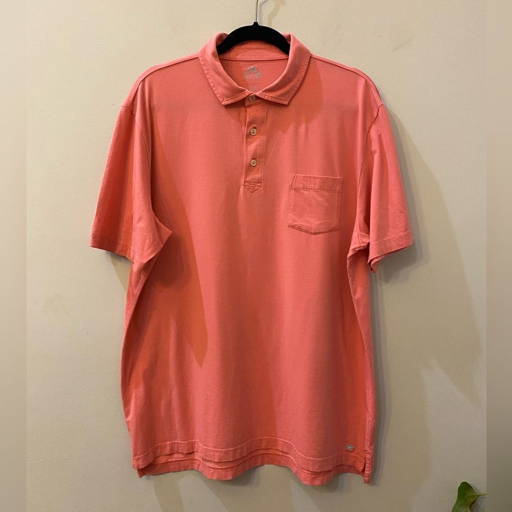 Peter Millar Short Sleeve Pink Polo Shirts Men Size L